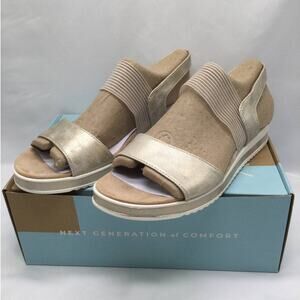 Lifestride Velocity Zing, Soft gold metalic Sandal Women's 9 NWT